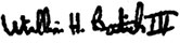 William H. Bostick IV signature